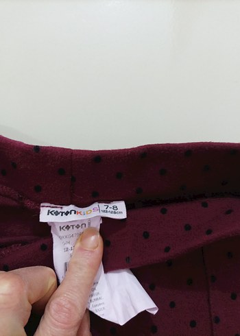 Bordo Esnek Kız Tayt - Görsel 6