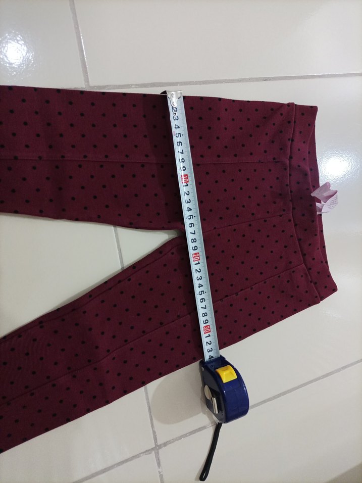 Bordo Esnek Kız Tayt - Görsel 5