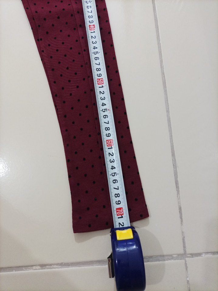 Bordo Esnek Kız Tayt - Görsel 4