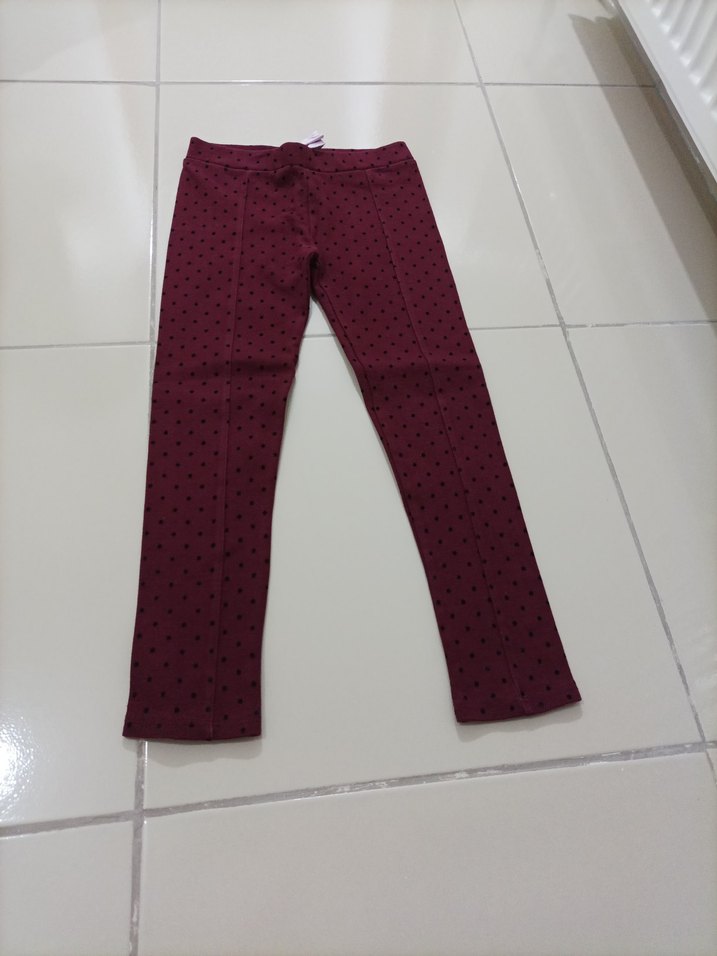 Bordo Esnek Kız Tayt - Görsel 2