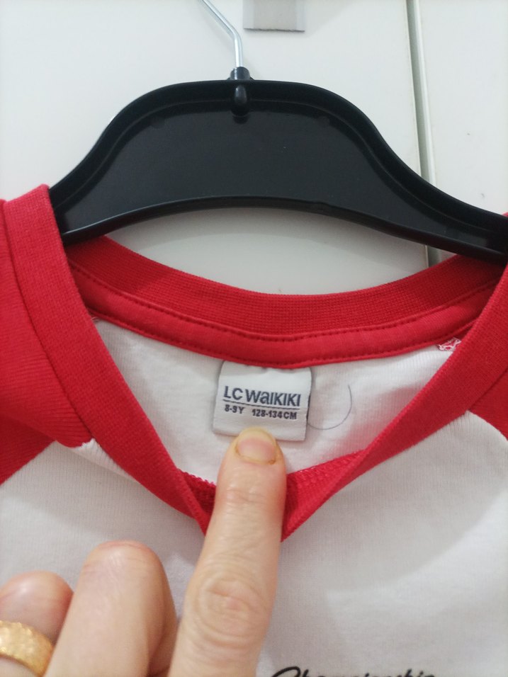 Kız Çocuk Kırmızı Kısa Kollu Tişört - Görsel 2