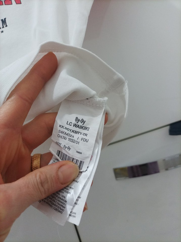 Kız Çocuk Kırmızı Kısa Kollu Tişört - Görsel 3