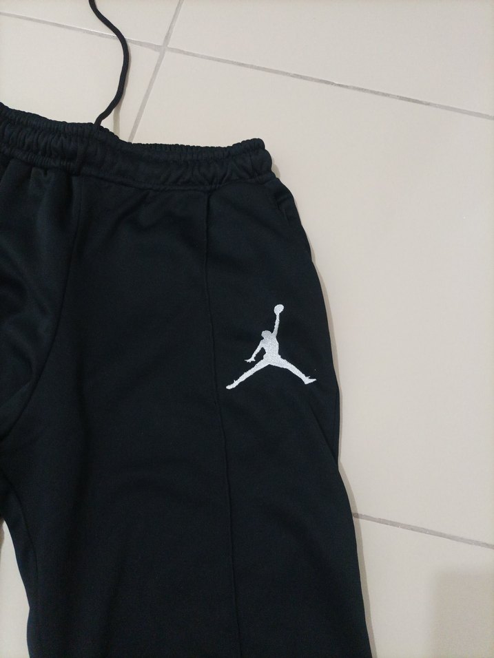 Erkek Siyah Fermuarlı Jogger Eşofman Altı - Görsel 3