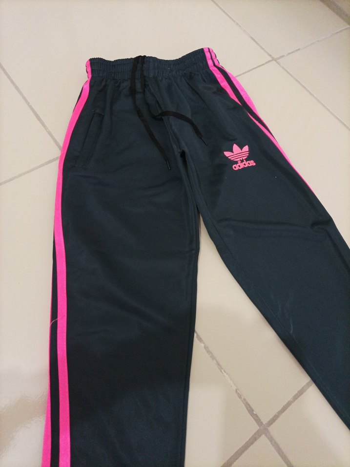 Pembe Şeritli Adidas Kiz cocukEşofman Altı - Görsel 2