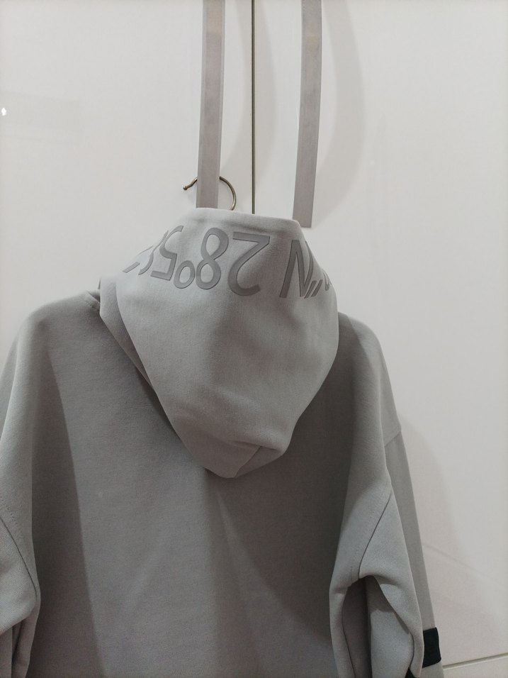 Gri Kapüşonlu erkek çocuk  Sweatshirt - Görsel 4