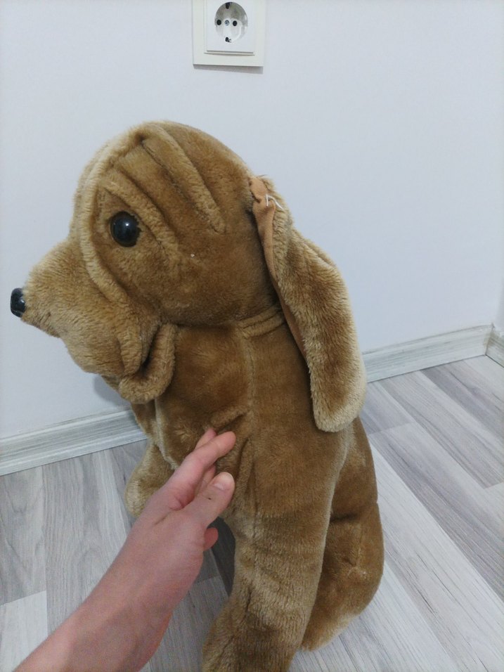 Parlak Kahverengi Peluş Köpek Oyuncak - Görsel 3