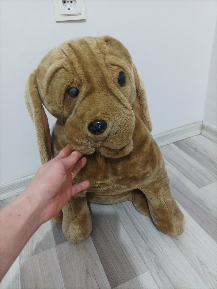 Parlak Kahverengi Peluş Köpek Oyuncak - Görsel 4