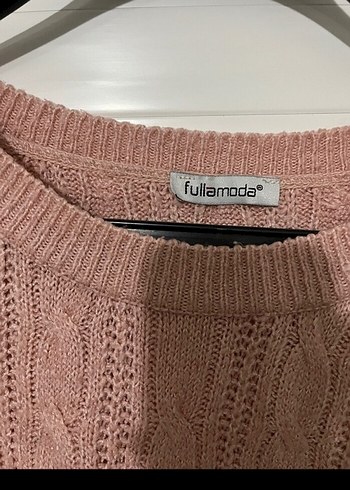 Bej Örgü Kadın Kazak, Salaş Kesim, Uzun Kollu - Görsel 2