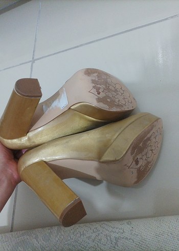 Bej Minimalist Stiletto Topuklu Kadın Ayakkabı - Görsel 5