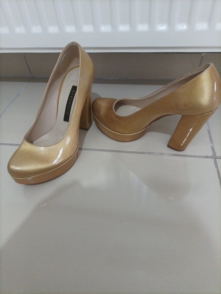 Bej Minimalist Stiletto Topuklu Kadın Ayakkabı - Görsel 2