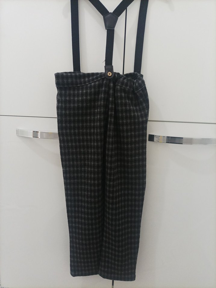 Kemerli Gri Erkek Çocuk salopet - Görsel 3