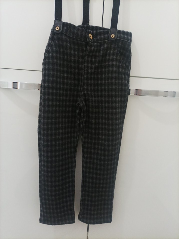 Kemerli Gri Erkek Çocuk salopet - Görsel 2