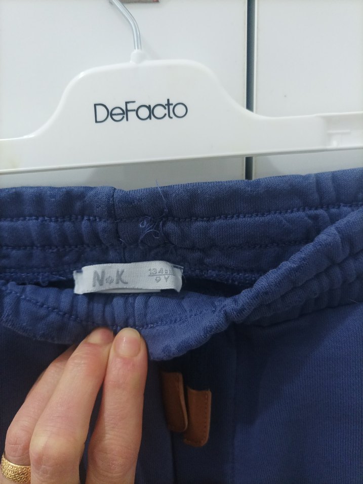 Erkek Çocuk Mavi Rahat Kesim Eşofman Altı - Görsel 2