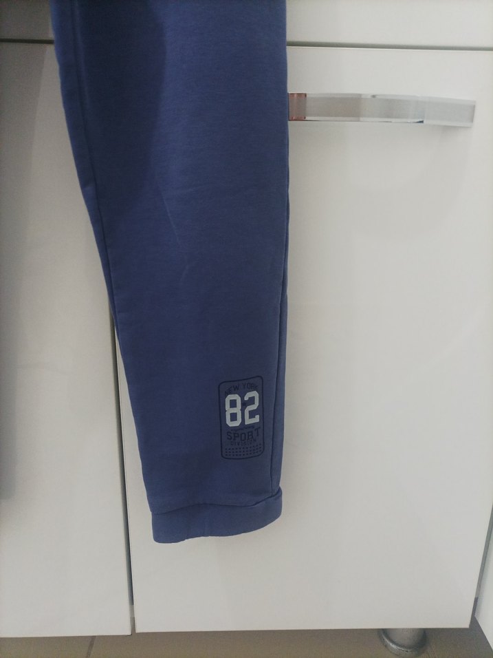 Erkek Çocuk Mavi Rahat Kesim Eşofman Altı - Görsel 4