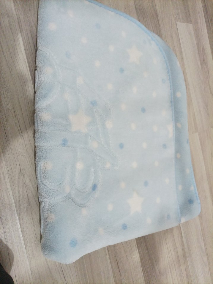 Pastel Mavi Desenli Çocuk Battaniyesi - Görsel 4