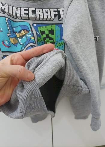Minecraft Baskılı Gri Erkek Çocuk Eşofman Takımı - Görsel 5