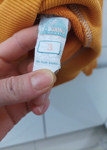 Kız Çocuk Sarı Kapüşonlu Sweatshirt - Görsel 5