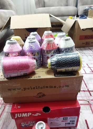 Beden çeşitli Renk 100 gram 9nkat simli ip