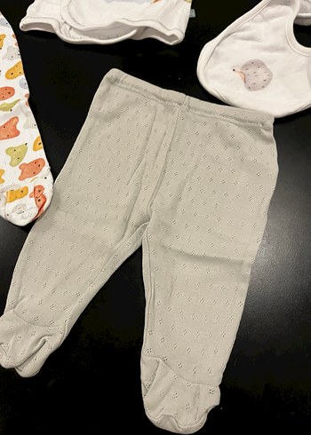 Gri Baskılı Pamuk Bebek takım - Görsel 3