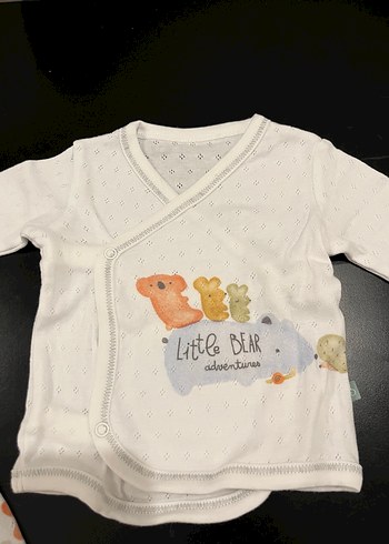 Gri Baskılı Pamuk Bebek takım - Görsel 4