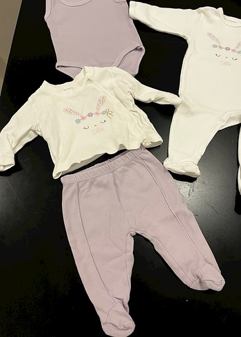 Bebek Kız Pastel 4'lü Kıyafet Seti - Görsel 2