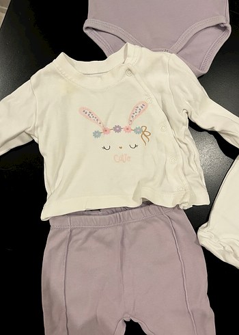 Bebek Kız Pastel 4'lü Kıyafet Seti - Görsel 3