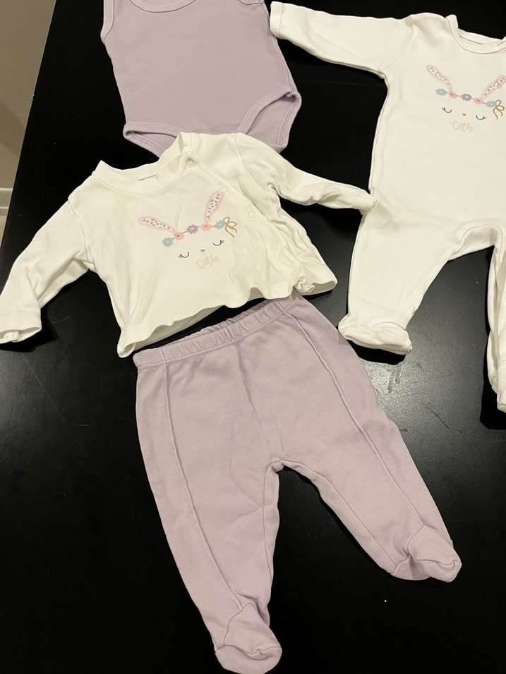 Bebek Kız Pastel 4'lü Kıyafet Seti - Görsel 2