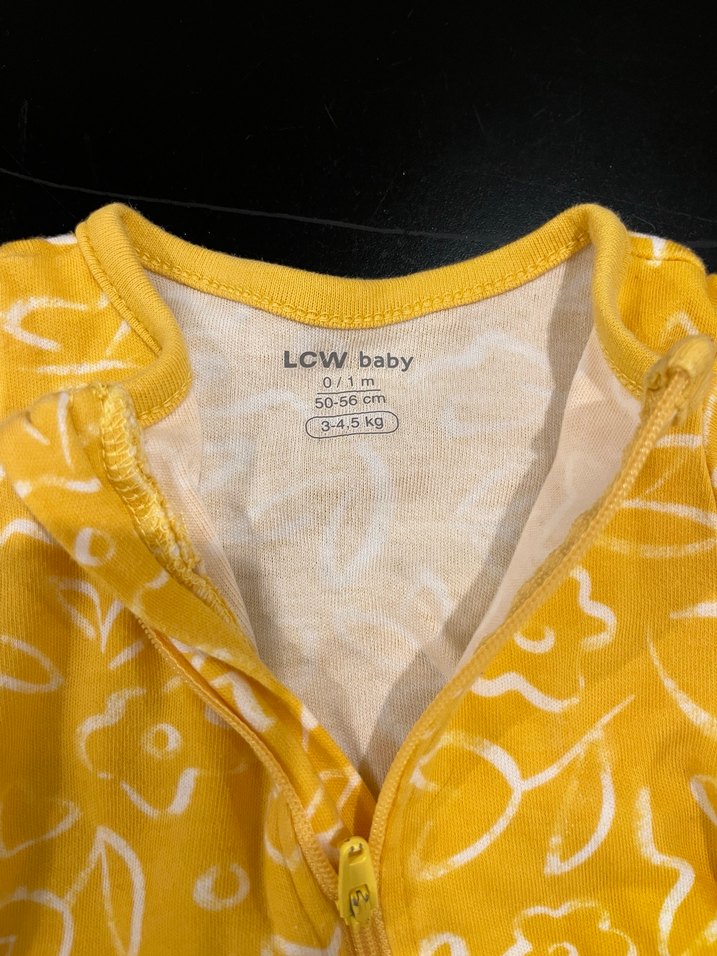 Sarı Fermuarlı Bebek Tulum - Görsel 2