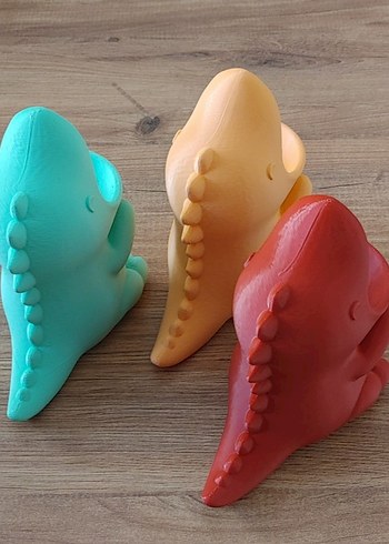 Renkli Dinozor Şekilli kalemlik - Görsel 2