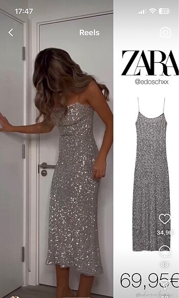 Zara pullu elbise