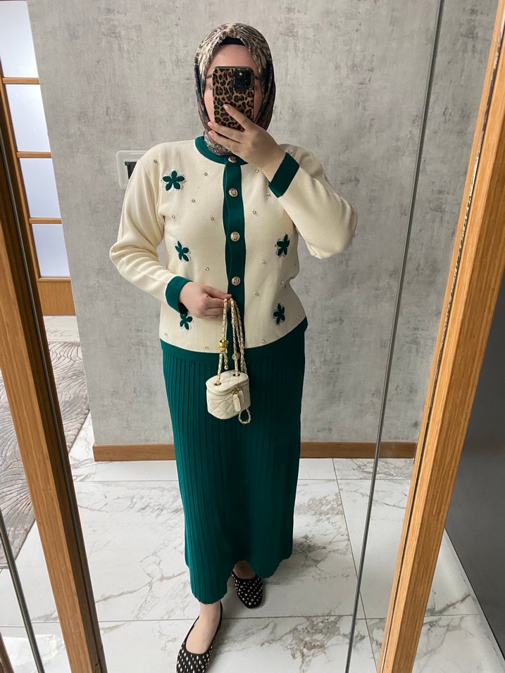 Tesettür triko takım - Görsel 2