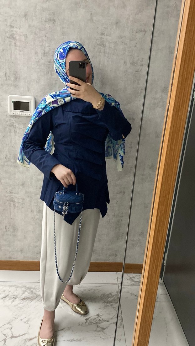 Asimetrik gömlek - Görsel 3