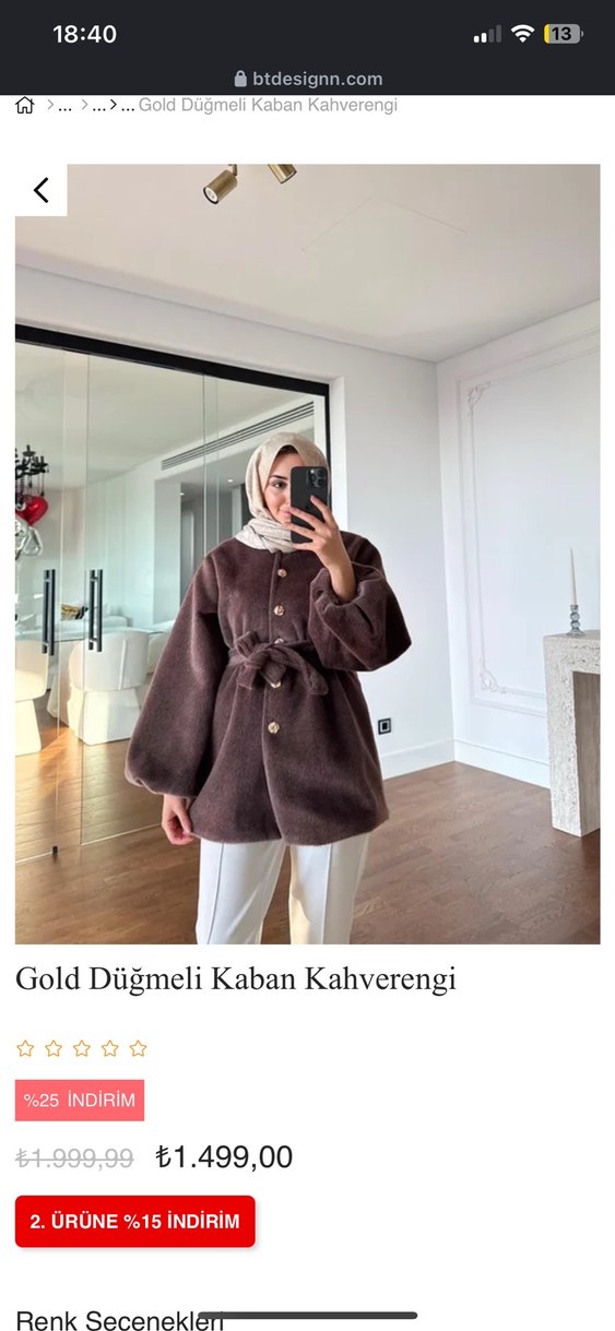 Goldfox Kahverengi Kadın Kaban - Görsel 2