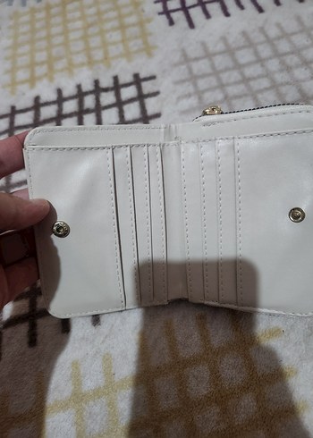 Beyaz Yılan Desenli Deri Fermuarlı Kadın Cüzdanı - Görsel 6