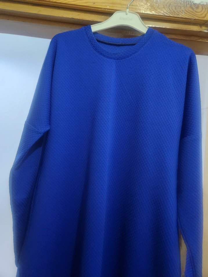 Mavi Uzun Kollu Kadın Tunik - Görsel 2