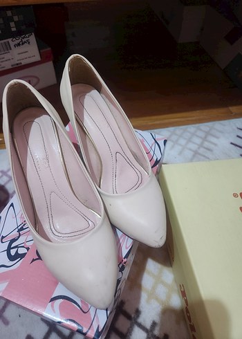 Mat Camel Stiletto Kadın Ayakkabı - Görsel 4