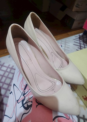 Mat Camel Stiletto Kadın Ayakkabı - Görsel 5