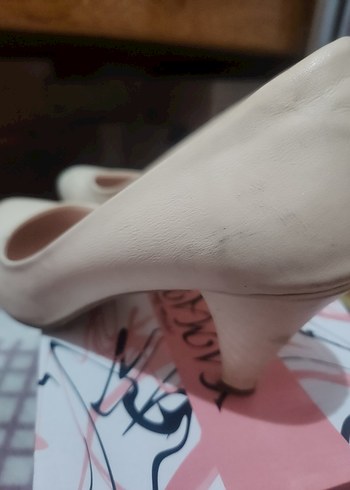 Mat Camel Stiletto Kadın Ayakkabı - Görsel 3