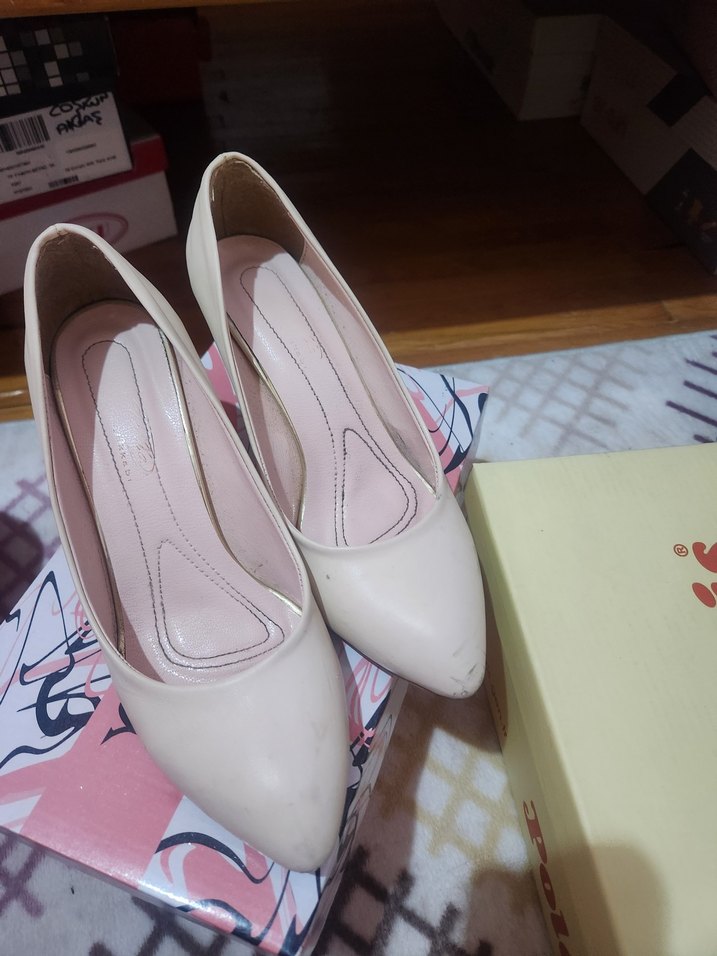 Mat Camel Stiletto Kadın Ayakkabı - Görsel 4