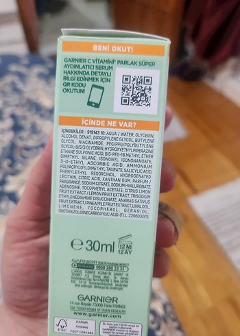 Garnier C Vitamini Parlak Aydınlatıcı Serum - Görsel 3