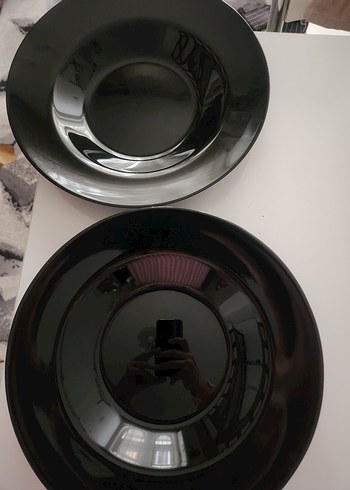 Parlak Siyah Çağdaş Tabak - Görsel 3