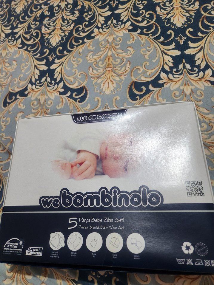 Beyaz Pamuklu Bebek Hastane Kıyafeti - Görsel 2