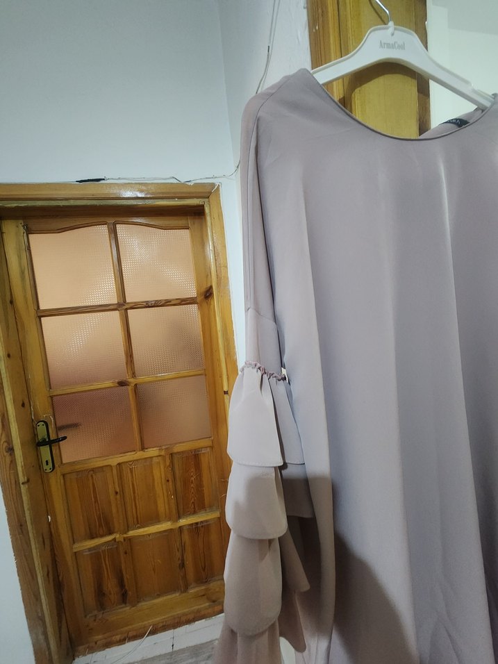 Diger Bej Kadın Uzun Kollu Salaş Tunik - Görsel 5