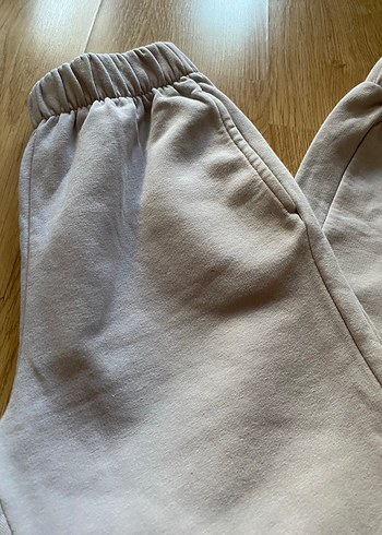 Gri Rahat Kesim Keten Kadın Eşofman Altı - Görsel 2