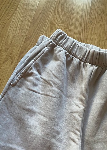 Gri Rahat Kesim Keten Kadın Eşofman Altı - Görsel 7