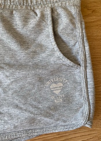 Gri Kadın Mini Şort Rahat Kesim - Görsel 2