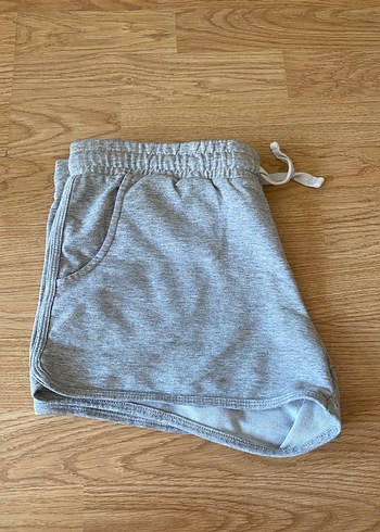 Gri Kadın Mini Şort Rahat Kesim - Görsel 4