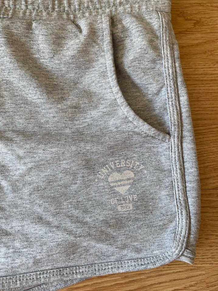 Gri Kadın Mini Şort Rahat Kesim - Görsel 2