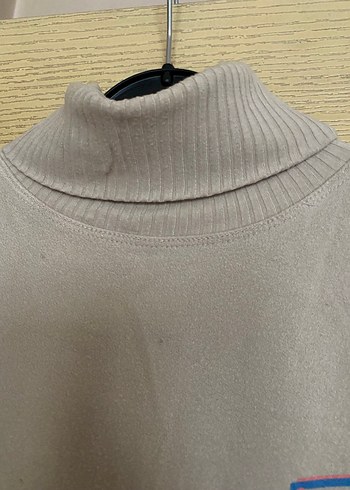 Kadın Gri Balıkçı Yaka Baskılı Triko - Görsel 5