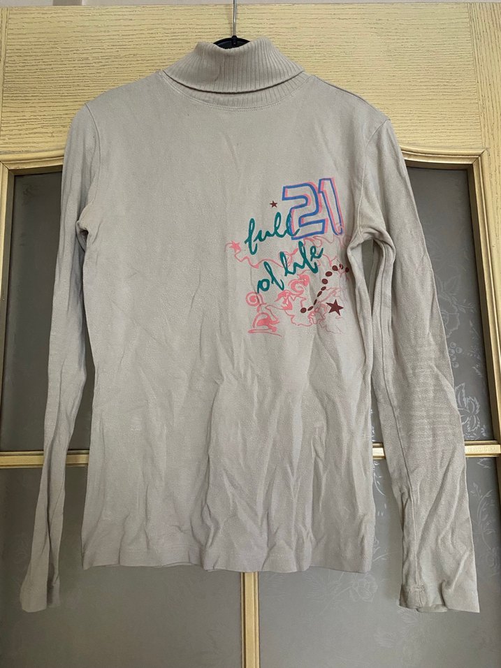 Kadın Gri Balıkçı Yaka Baskılı Triko - Görsel 4